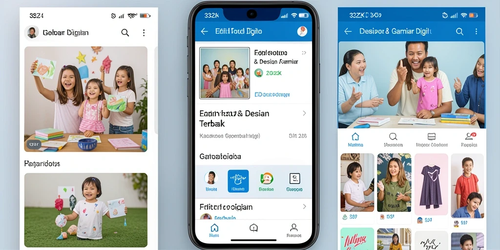 Antarmuka pengguna 33ZK yang menarik dan mudah digunakan untuk gambar digital.