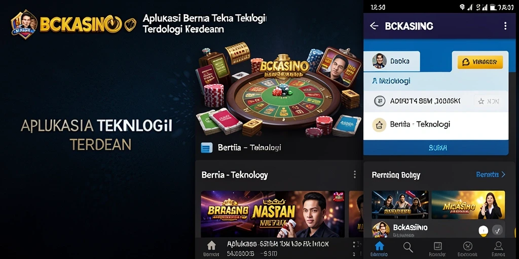 Antarmuka BCKASINO yang sederhana dan informatif.