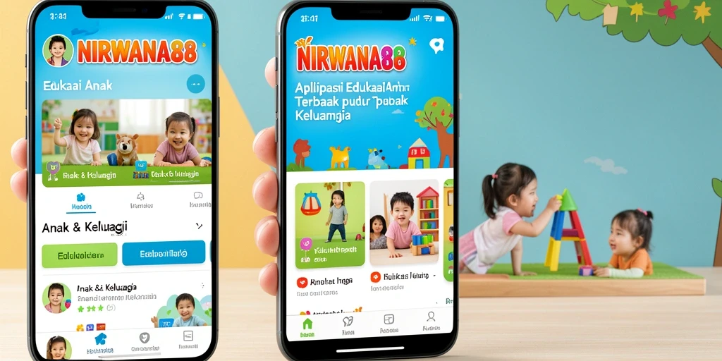 Tampilan antarmuka aplikasi NIRWANA88 yang ceria dan menarik.