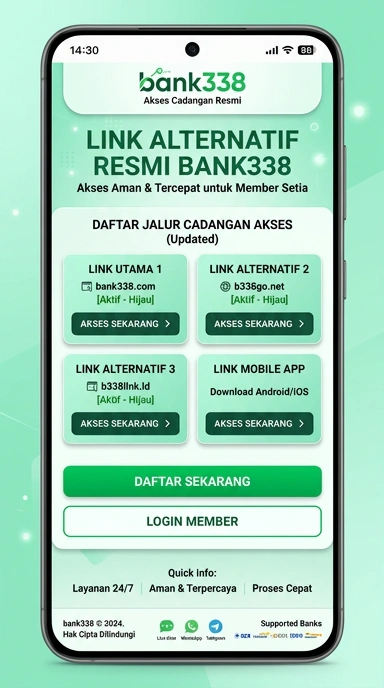 Tampilan link alternatif bank338