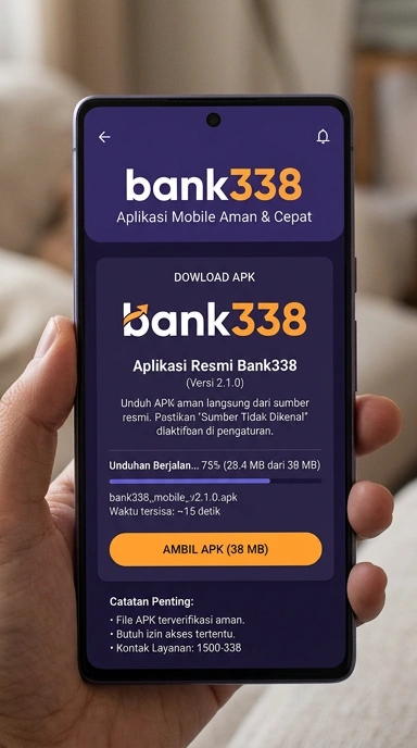 Tampilan halaman APK bank338