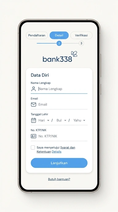 Tampilan halaman daftar bank338